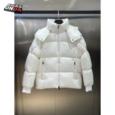 Moncler Autumn And Winter Hooded Down Jacket White