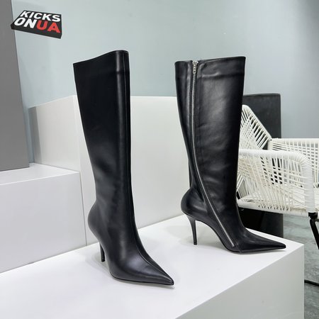 Balenciaga Autumn And Winter Pointed Toe Zipper Boots