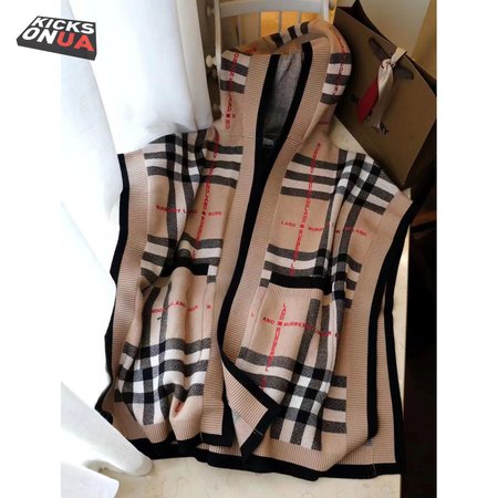 Burberry Women's Wool And Cashmere Mantel Coat Shawl Poncho