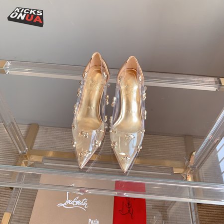 Christian Louboutin Women's Pink Degraqueen Embellished Pumps 100