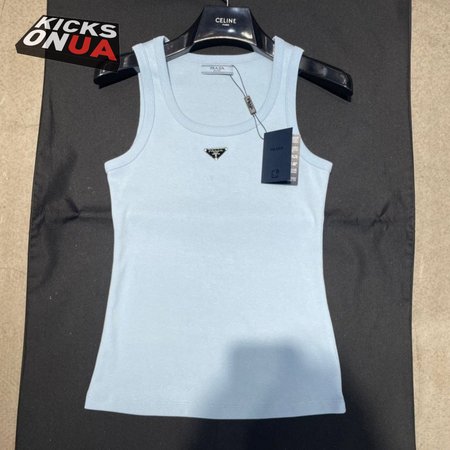 Prada Ribbed Knit Jersey Tank Top 39546X S-L