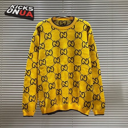 Gucci GG Wool Jacquard Sweater Yellow S-2XL