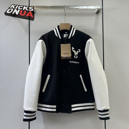 Burberry Rabbit Applique Technical Wool Bomber Jacket 80639561 S-L