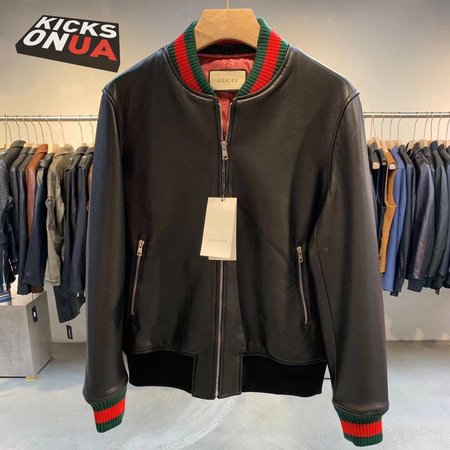 Gucci Leather Jacket With Web 431343 48-58