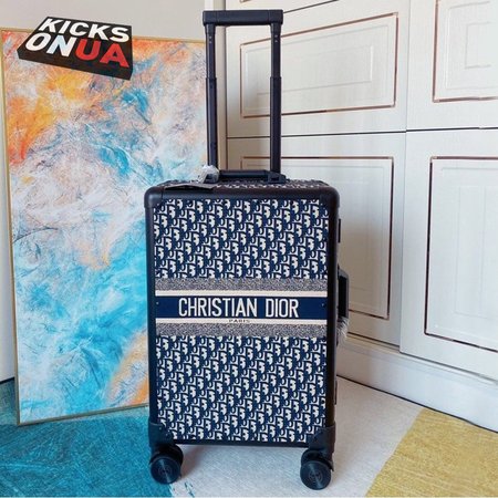 Diortravel Suitcase Blue Dior Oblique Technical Jacquard