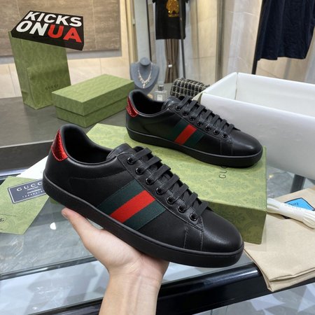 Gucci Ace Leather Sneaker Black Leather 35-44