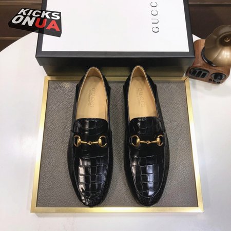 Gucci Jordaan Crocodile Loafer Black 38-44