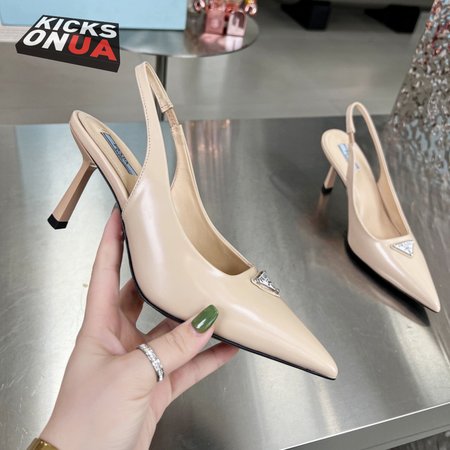 Prada Brushed Leather Slingback Pumps 35-39