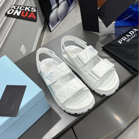 Prada Padded Nappa Leather Sandals White 35-40