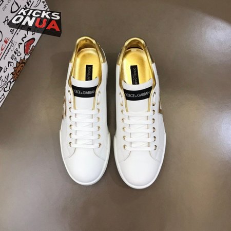 Dolce & Gabbana Calfskin Portofino Sneakers With DG Logo 38-45