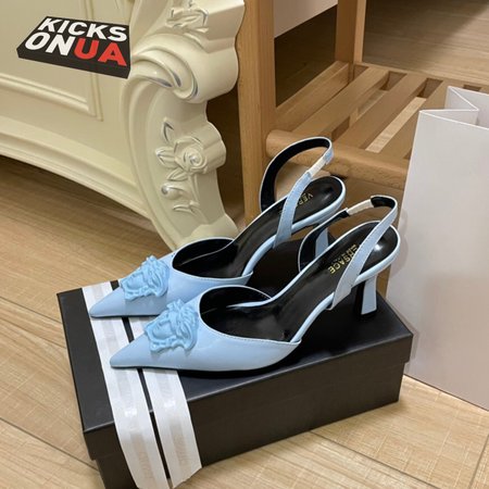 Versace La Medusa Slingback Pumps Blue 34-42