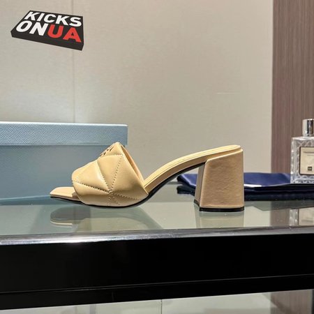 Prada Quilted Nappa Leather Heeled Sandals 35-42