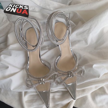 Mach & Mach Double Bow 110 Crystal-Embellished PVC Pumps 35-39