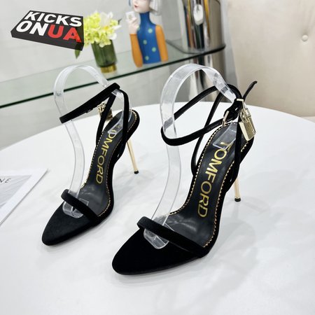 Tom Ford Velvet Padlock Pointy Naked Sandal 35-42